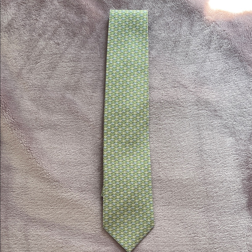 Jos. A. Bank Green Patterned Tie